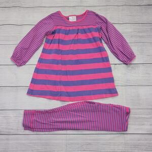 4 Hanna Andersson Pink/Purple Stripe Playdress & Leggings